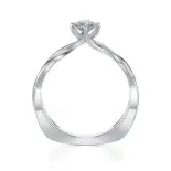 Pierścionek z białego złota z diamentem